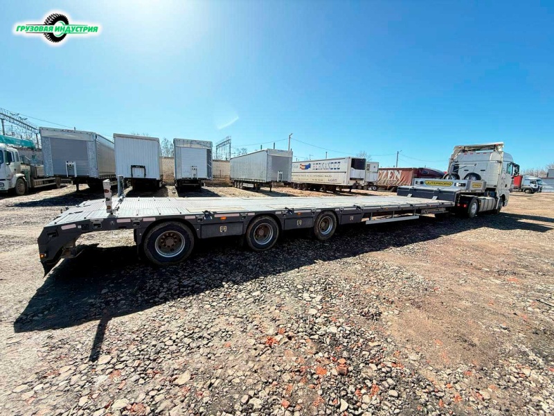 Отгрузка полуприцепа трала Juterborg JTB-40 с приставными трапами в Рязанскую область