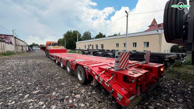 Отгрузка полуприцепа трала Juterborg JTB-50 с уголками в Псков